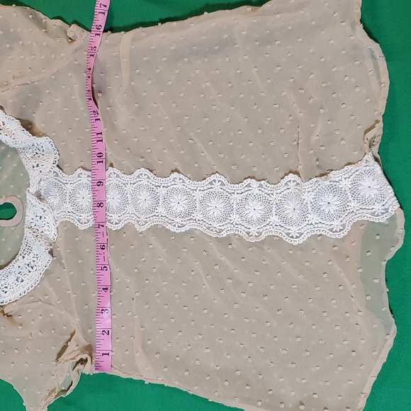 Lush detail women's crochet see through blouse size small? - Picture 11 of 13